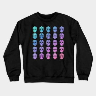 Repetition Pattern Rainbow Fade Sugar Skulls Crewneck Sweatshirt